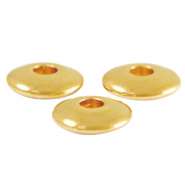 Kralen DQ metaal disc 6mm Goud (nikkelvrij)
