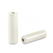 DQ Grieks keramiek kralen tube Cream white