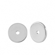 Kralen DQ metaal disc rondellen 8mm Antiek zilver (nikkelvrij)