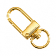 Onderdelen DQ metaal sleutelhanger 32mm Goud (nikkelvrij)