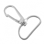 Onderdelen DQ metaal sleutelhanger 39mm Antiek zilver (nikkelvrij)