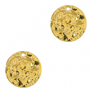 Bedels DQ metaal irregular 15mm Goud (nikkelvrij)