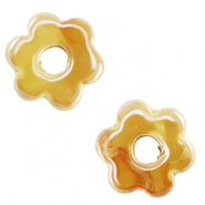 DQ Grieks keramiek kralen bloem Warm yellow