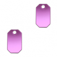 Statement hangers octagon Metallic lilac purple