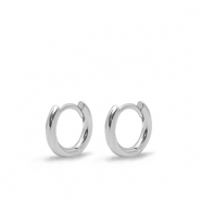 Onderdelen DQ metaal oorbellen creolen 11mm Zilver (nikkelvrij)