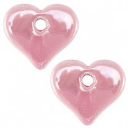 DQ Grieks keramiek kralen hart Pink
