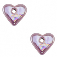 DQ Grieks keramiek kralen hart Purple