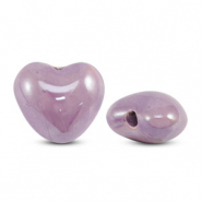 DQ Grieks keramiek kralen hart Purple