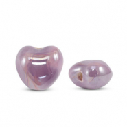 DQ Grieks keramiek kralen hart Purple