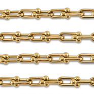 Roestvrij stalen (RVS) Stainless steel onderdelen jasseron ovaal Gold