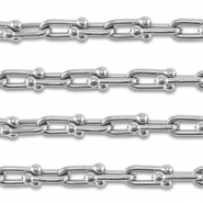 Roestvrij stalen (RVS) Stainless steel onderdelen jasseron ovaal Silver