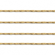 Roestvrij stalen (RVS) Stainless steel onderdelen jasseron twisted Gold