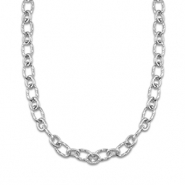 Roestvrij stalen (RVS) Stainless steel schakelkettingen twisted Silver