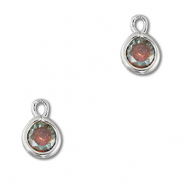 Hangers van Crystal glas rond Multicolor-silver