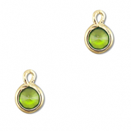 Hangers van Crystal glas rond Green-gold