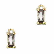 Hangers van Crystal glas rechthoek Multicolor-gold