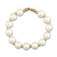 Statement hangers parel ketting White-gold