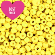 Glaskralen Rocailles 12/0 (2mm) Bold neon yellow