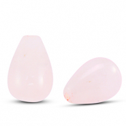 Natuursteen kralen kwarts druppel Light pink