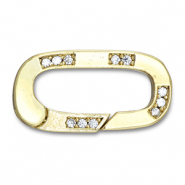 Brass TQ metaal slot ovaal Gold