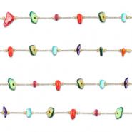 Roestvrij stalen (RVS) Stainless steel onderdelen jasseron irregular Gold-multicolour