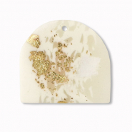 Polymeer hangers Off white-beige-gold