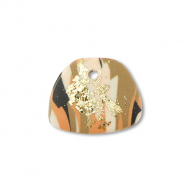 Polymeer hangers trapezium Brown-pink-white-gold