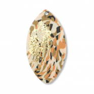 Polymeer hangers blad Brown-pink-white-gold