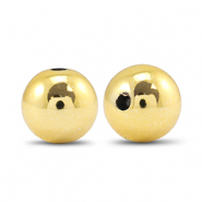 Metallook kralen rond 14mm Gold metallic