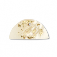 Polymeer hangers half rond Off white-beige-gold