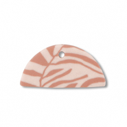 Polymeer hangers half rond Light peach pink-light brown