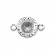 BY31® Roestvrij stalen (RVS) Stainless steel tussenstuk met setting voor SS29 puntsteen Silver