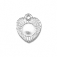 BY31® Roestvrij stalen (RVS) Stainless steel bedels met setting voor SS30 flatback Silver