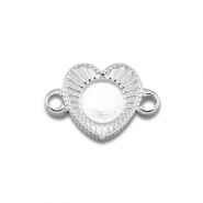 BY31® Roestvrij stalen (RVS) Stainless steel tussenstuk met setting voor SS20 flatback Silver