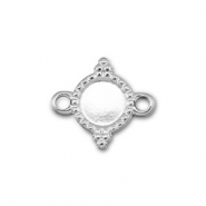BY31® Roestvrij stalen (RVS) Stainless steel tussenstuk met setting voor SS20 flatback Silver