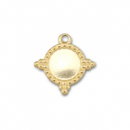 BY31® Roestvrij stalen (RVS) Stainless steel bedels met setting voor SS16 flatback Gold