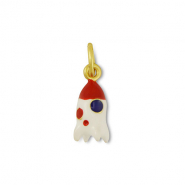 Bedels metaal raket White-red-gold