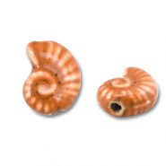 Kralen keramiek schelp Orange