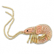 Broches garnaal Peach-gold