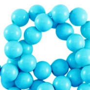 4 mm acryl kralen shiny Turquoise blue