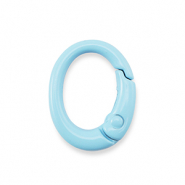 Gekleurde onderdelen sleutelhanger ovaal Light blue