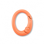 Gekleurde onderdelen sleutelhanger ovaal Orange
