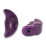 Kralen keramiek maan Dark purple