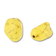 Kralen keramiek irregular Yellow