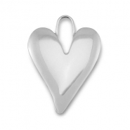 Roestvrij stalen (RVS) Stainless steel hangers hart Silver