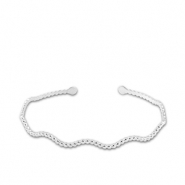 Roestvrij stalen (RVS) Stainless steel armbanden bangle golf Silver