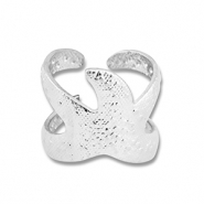 Roestvrij stalen (RVS) Stainless steel ringen zeester Silver