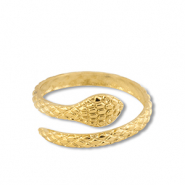 Roestvrij stalen (RVS) Stainless steel ringen slang Gold
