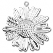 Roestvrij stalen (RVS) Stainless steel hangers bloem Silver