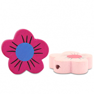 Houten kralen bloem Multicolour